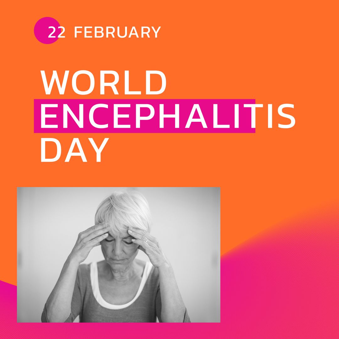 World Encephalitis Day Awareness with Suffering Senior Woman