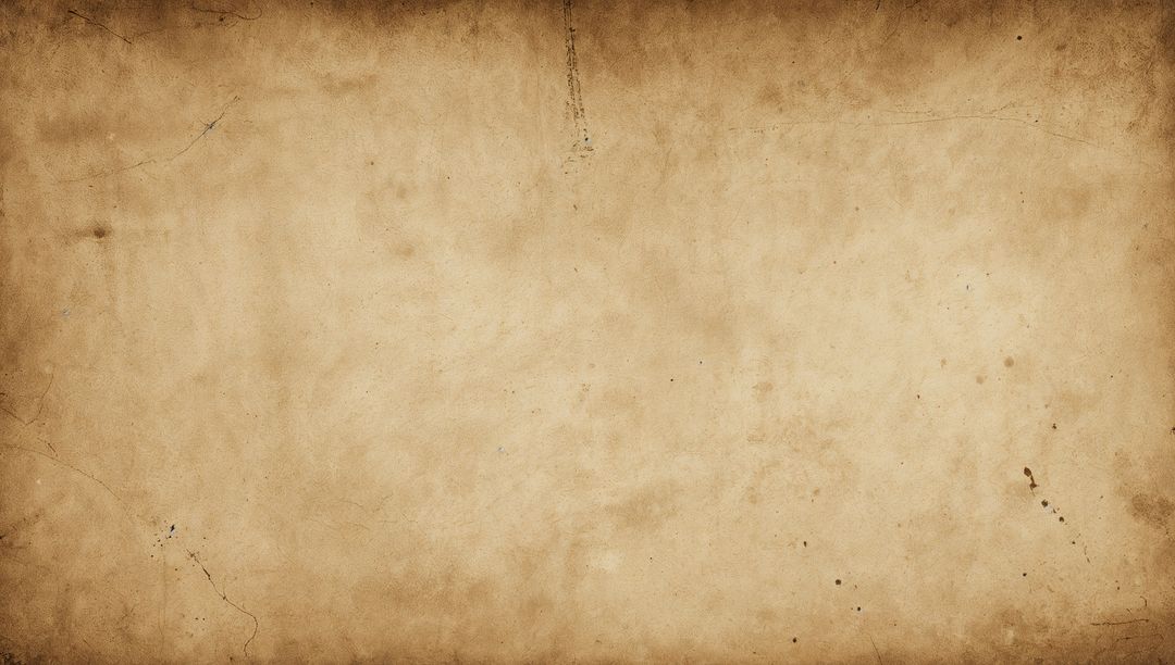 Aged Parchment Paper Featuring Stains, Creases and Grunge Texture for Vintage Backdrop