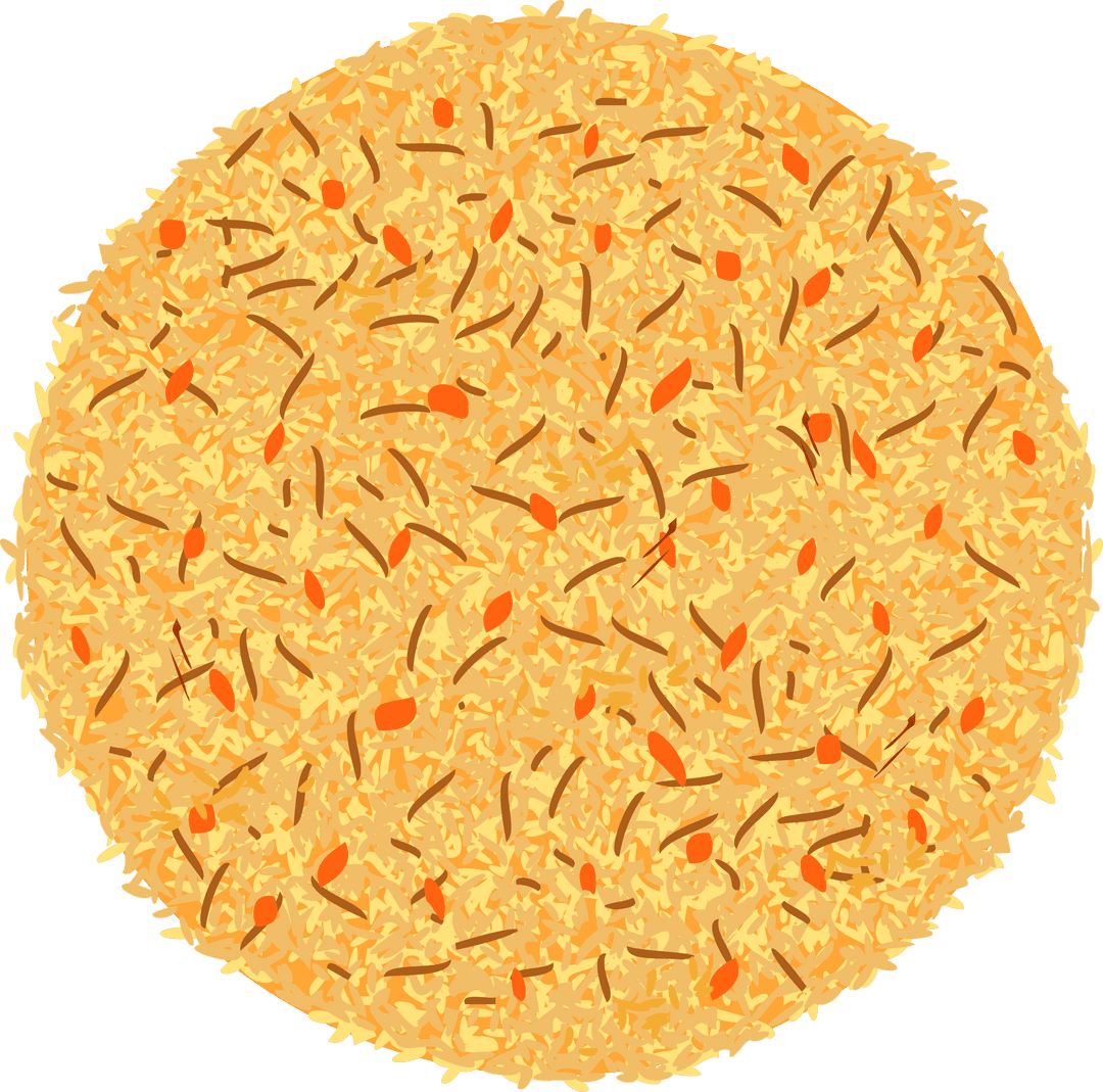 Flat Design of Seasoned Rice on Transparent Background