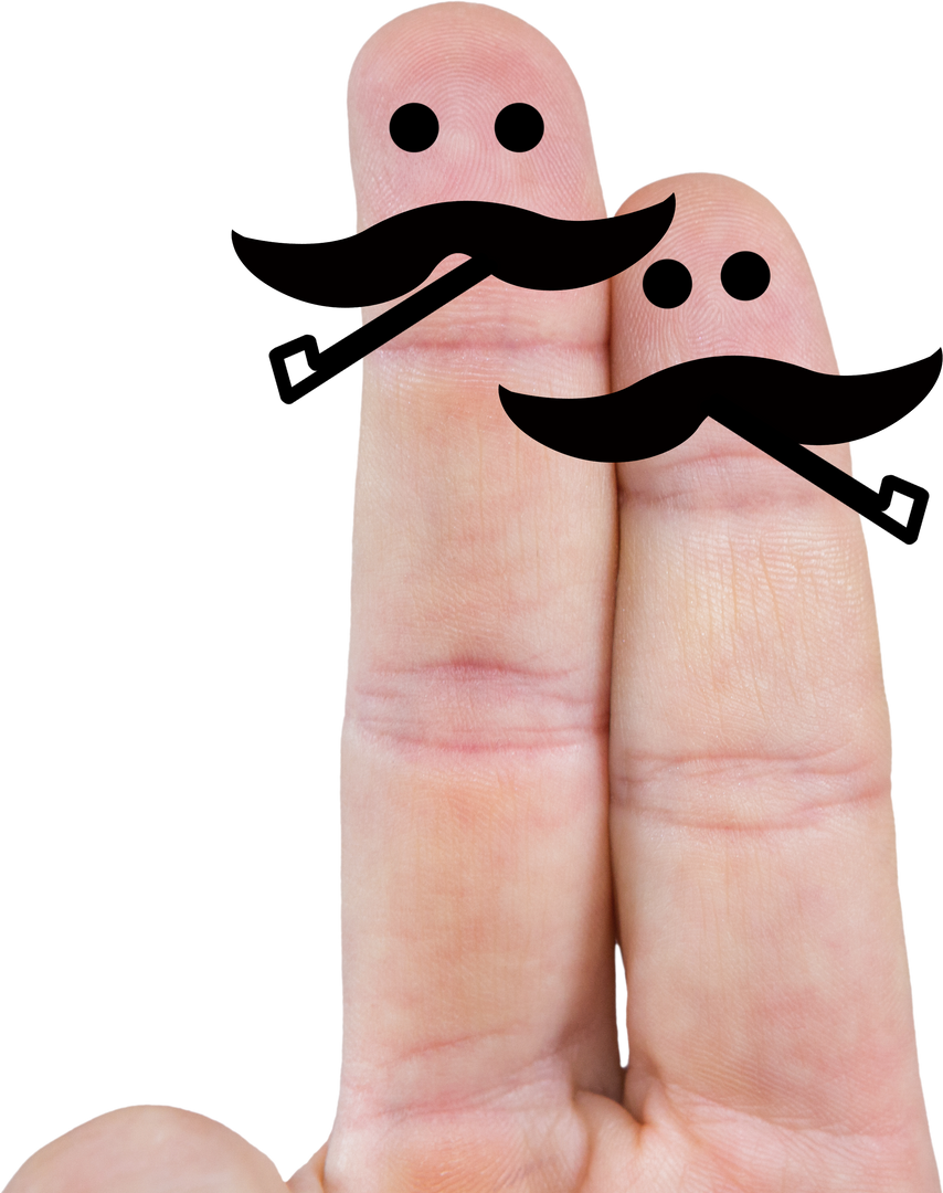 Fingers with Moustache and Pipes Illustrations Transparent Background - Download Free Stock Images Pikwizard.com