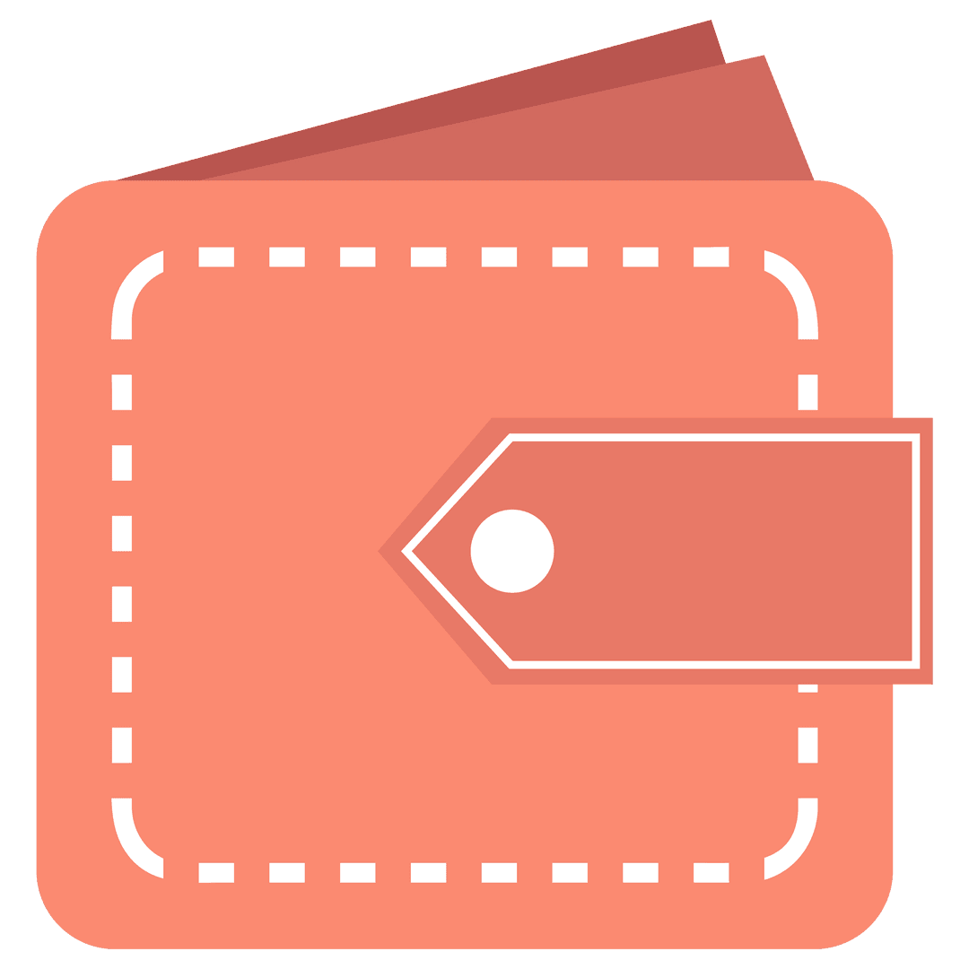 Pink Wallet Clip Art on Transparent Background for Finance Themes