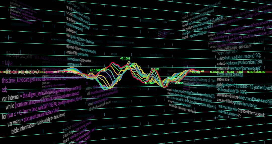 data processing with digital interface and code background - Free Images, Stock Photos and Pictures on Pikwizard.com