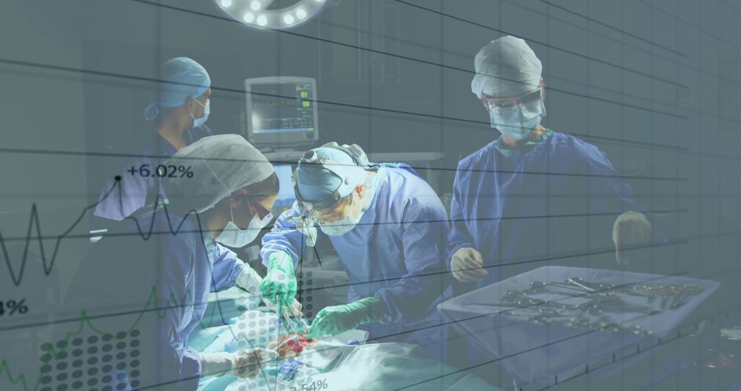 Surgeons Operating Room Overlay with Data Elements