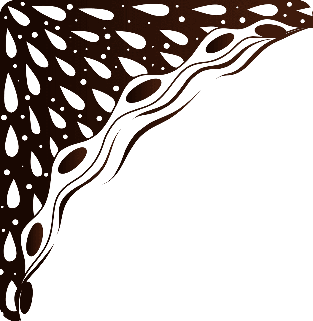 Elegant Droplet Design: Brown Vector on Transparent Background