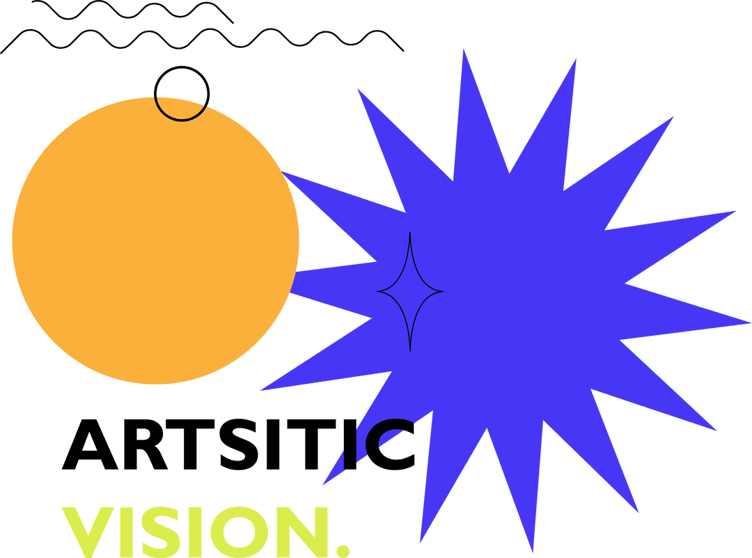 Transparent Abstract Geometric Design with Modern Vibrant Shapes