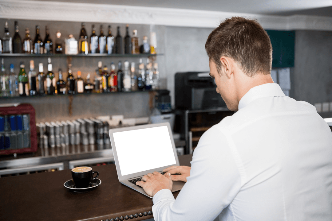 Transparent Blank Screen Concept Coffee Entrepeneur Classic Cafe