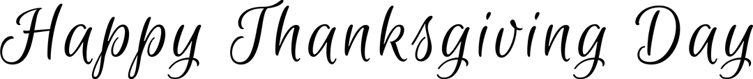 Transparent Happy Thanksgiving Day Text Vector