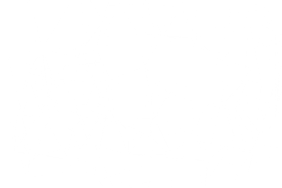 Connected Nodes Network on Transparent Background