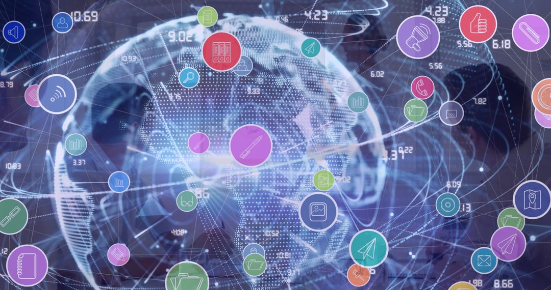 Global Digital Network with Business Team Setting