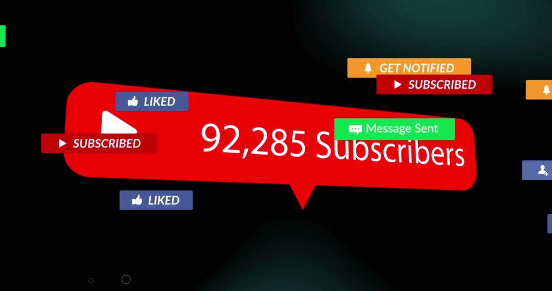 Social Media Notification Bubble with Subscriber Count