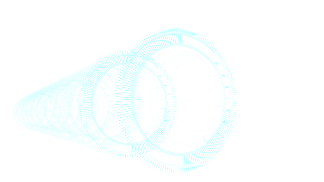 Transparent Futuristic Lens Digital Interface on Black Background