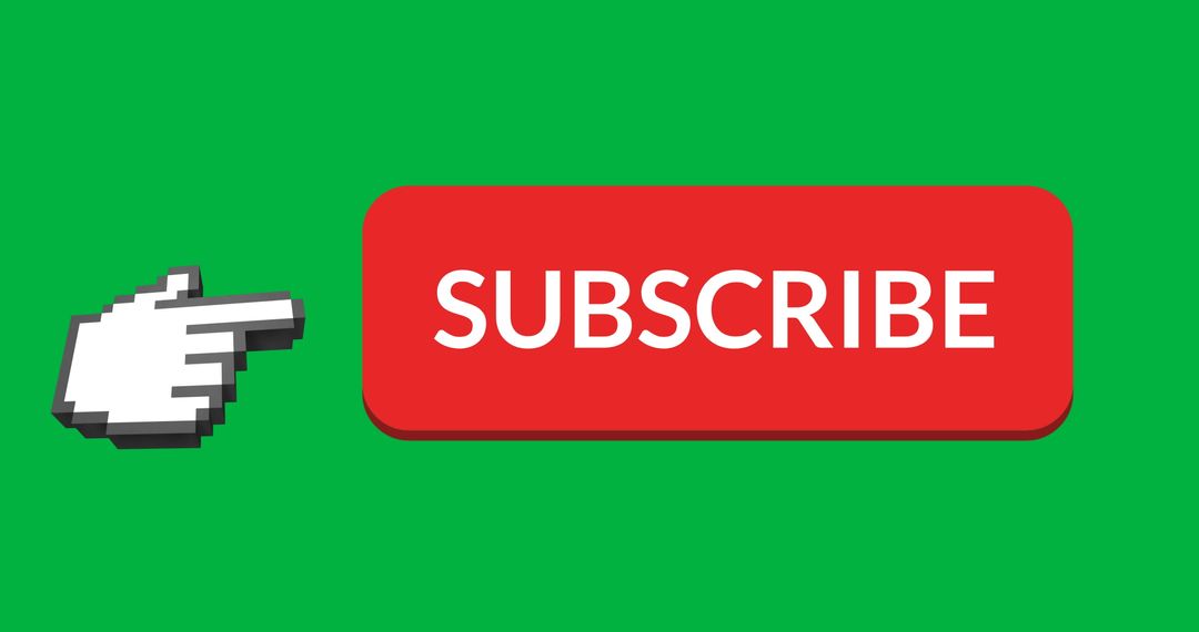 Minimalist Subscribe Button with Hand Icon in Vibrant Colors - Free Images, Stock Photos and Pictures on Pikwizard.com