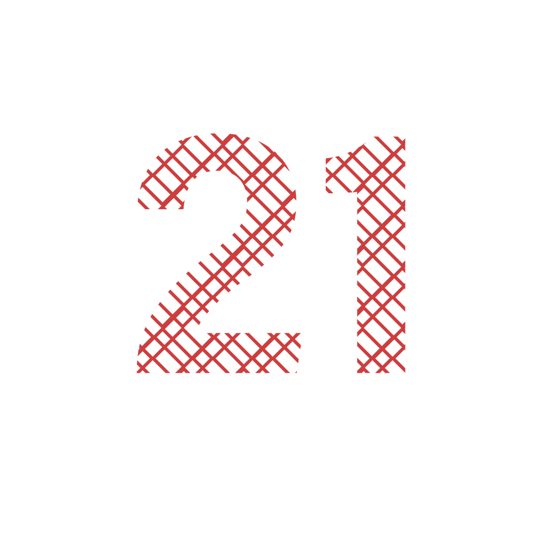 Red Patterned 21 On Transparent Background