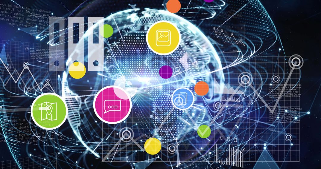 Global Digital Interface with Data Holograms Around Planet Earth