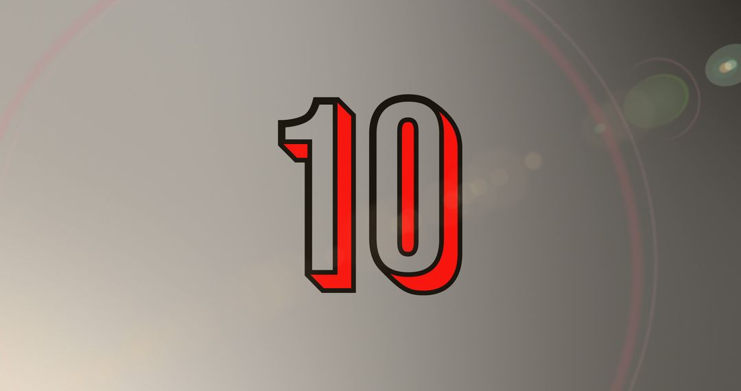 Bold Number 10 with Gradient Effect on Gray Background - Free Images, Stock Photos and Pictures on Pikwizard.com