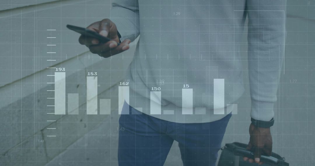 Business Professional Analyzing Graphs on Smartphone