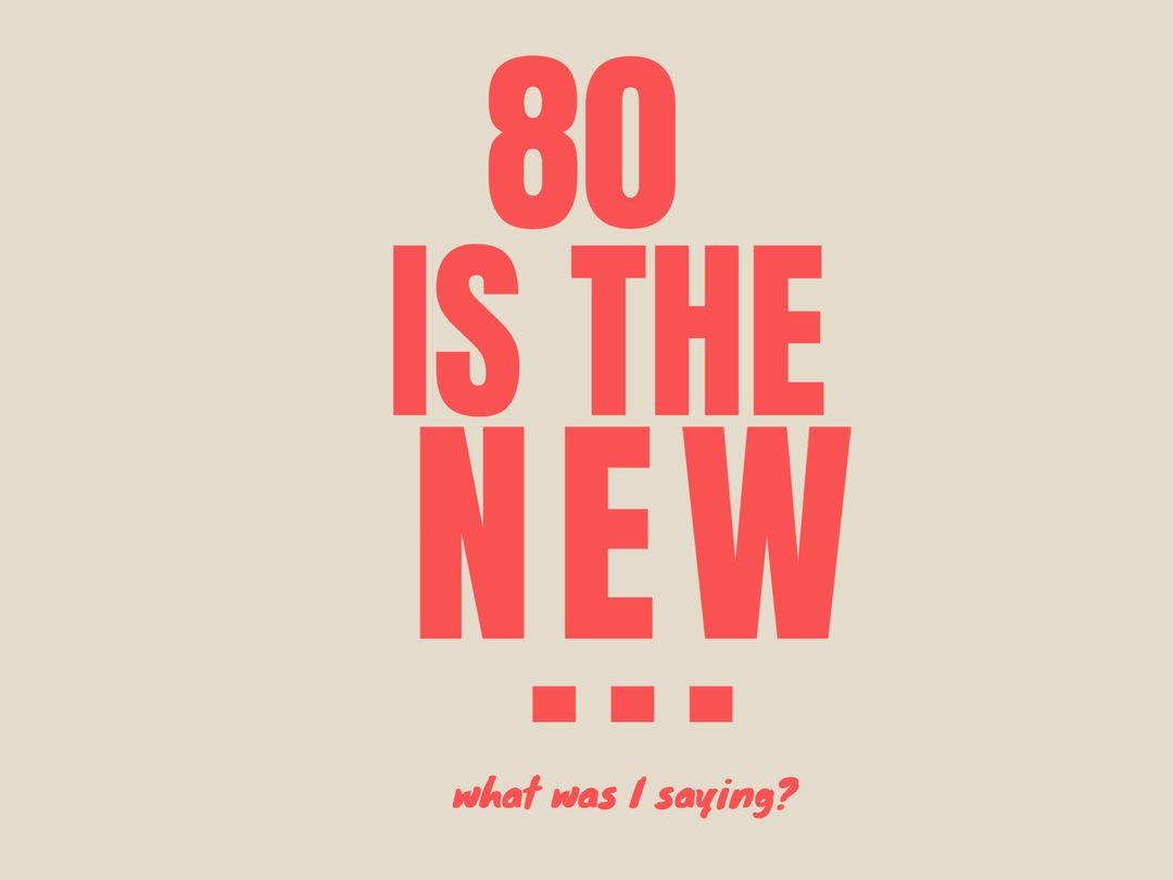 Humorous T-Shirt Design Celebrating 80th Birthday with Playful Typography