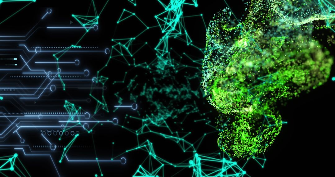 Futuristic AI Technology Concept with Digital Wave