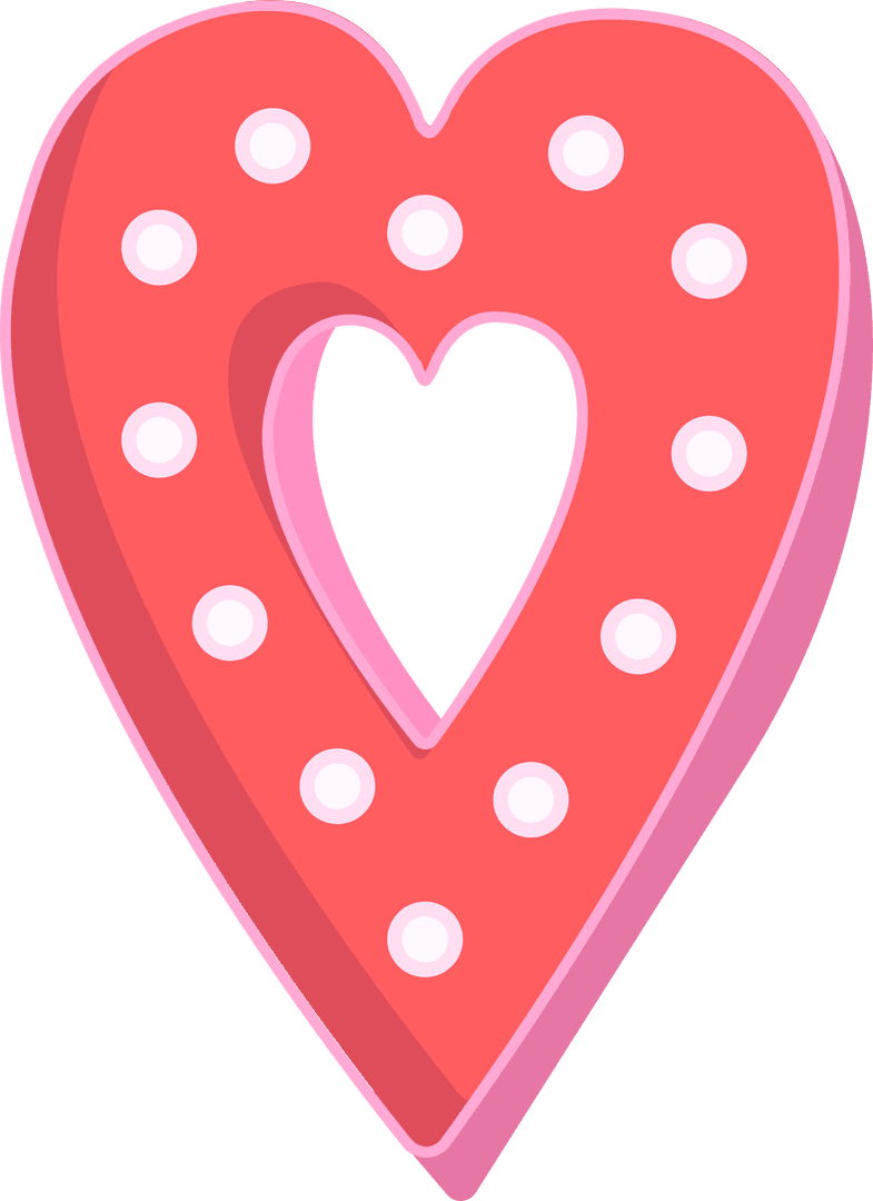 3D Heart with Bulbs on Transparent Background for Romantic Design