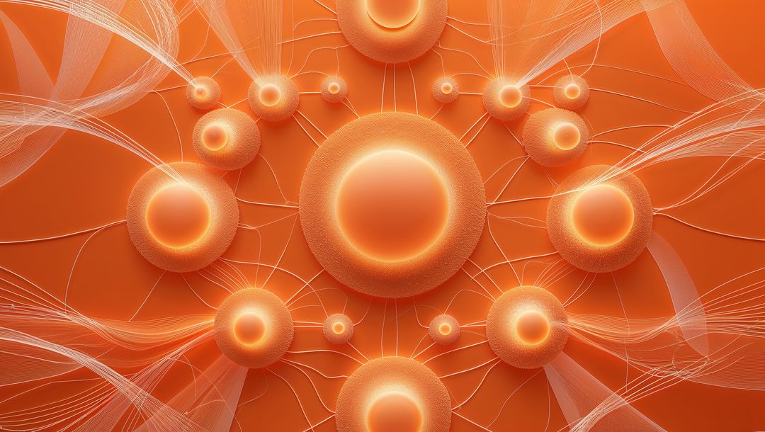 3D Network Design with Central Sphere and Filament Strands