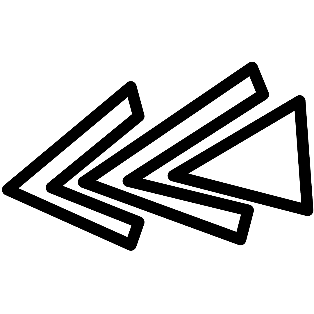 Black Transparent Arrows Pointing Left Vector Illustration