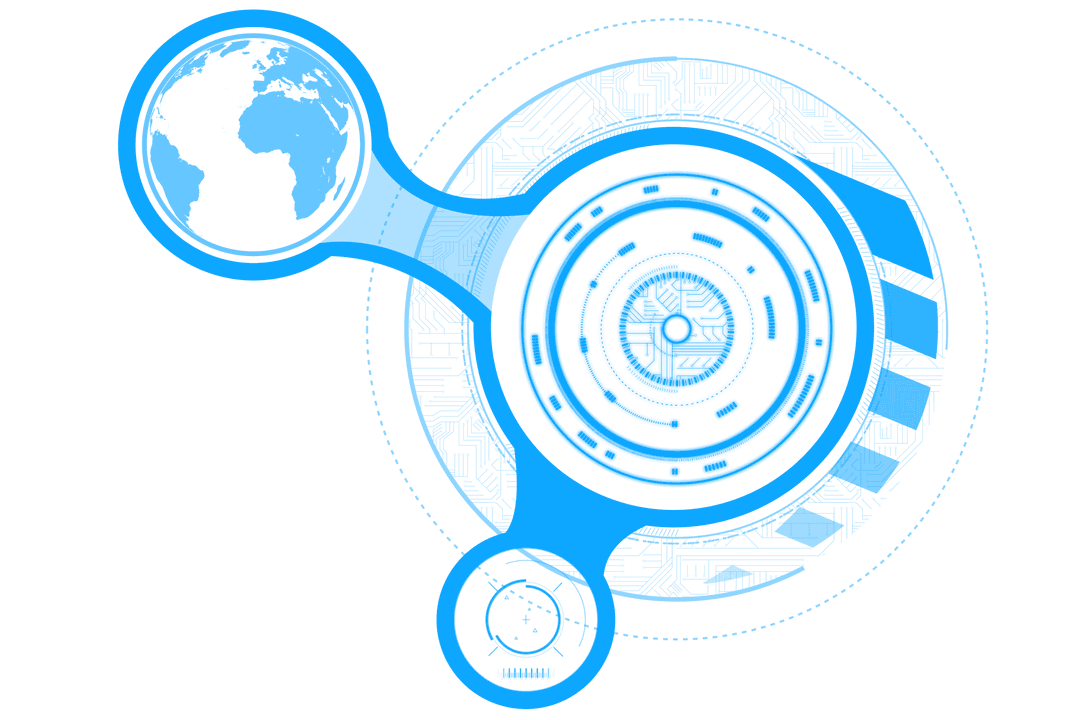 Transparent Blue Digital Interface with Globe for Tech Concepts - Download Free Stock Images Pikwizard.com
