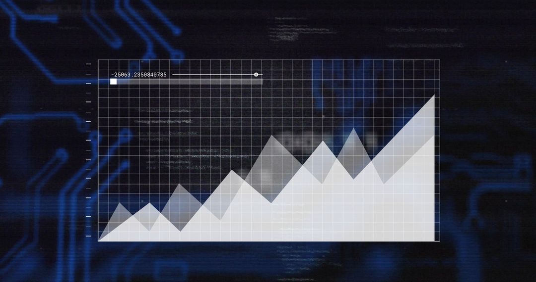 Futuristic Data Visualization Rising Line Graph