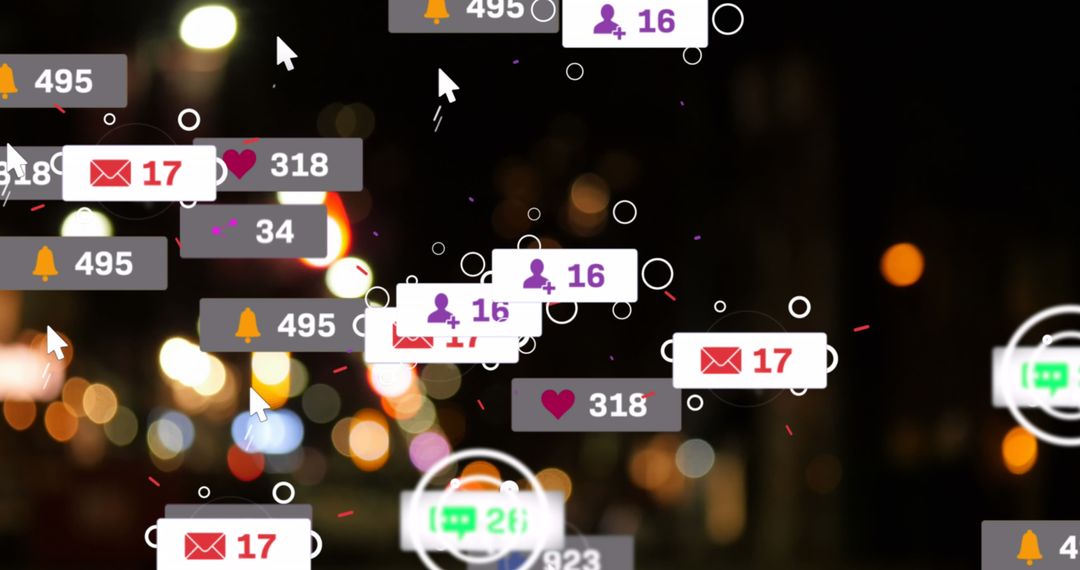 Digital Social Media Interaction Visualization on City Lights