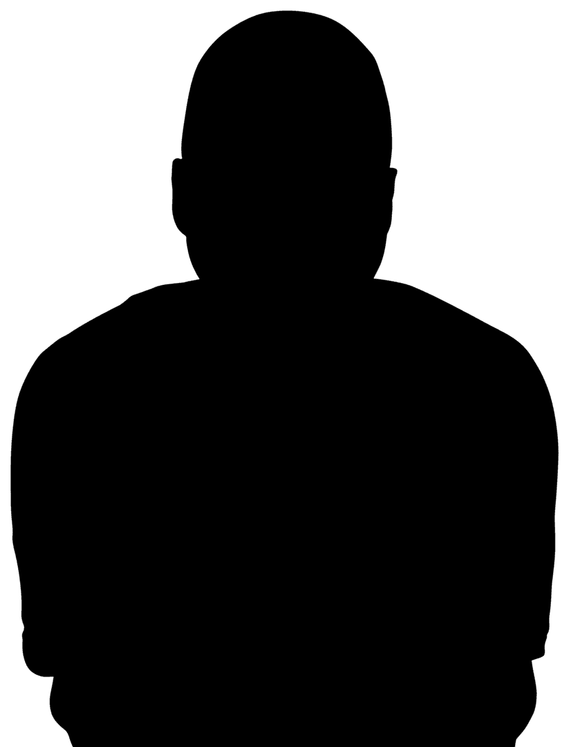 Silhouette of Confident Sportsman with Folded Arms on Transparent Background