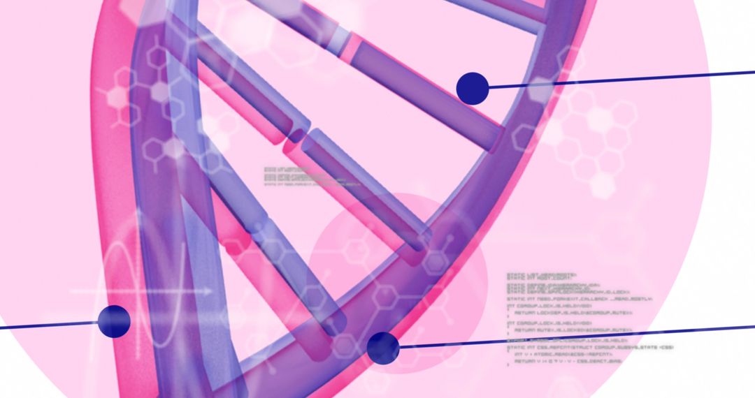 Digital Interface with DNA Strand and Scientific Data Visualization