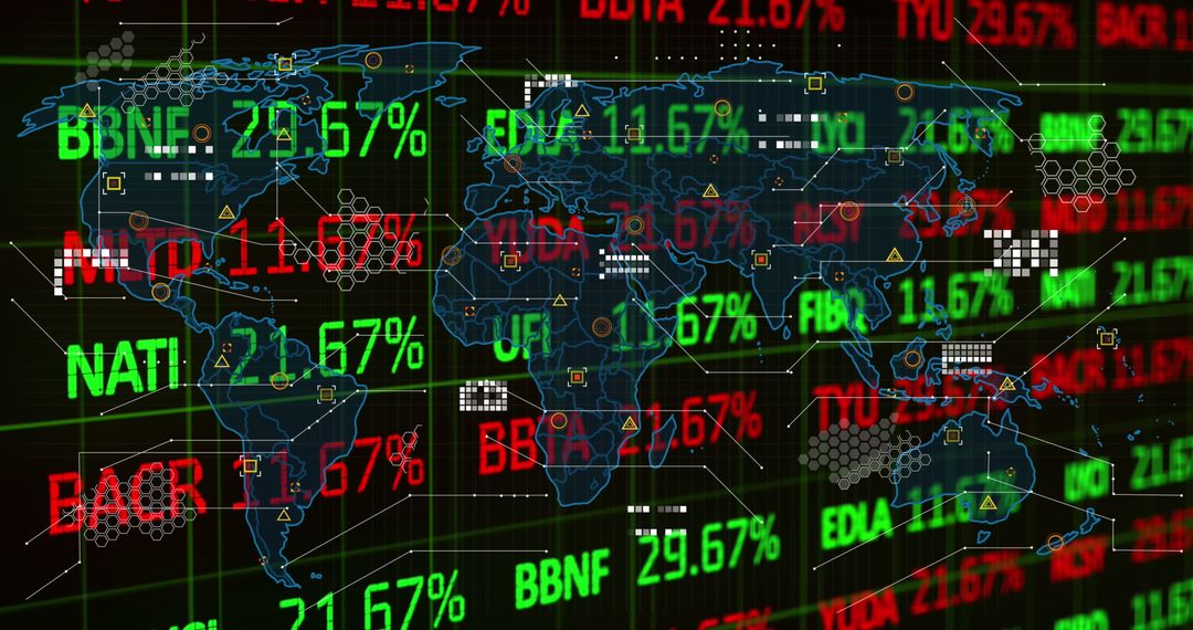 Financial Data and Global Map for Business Analysis