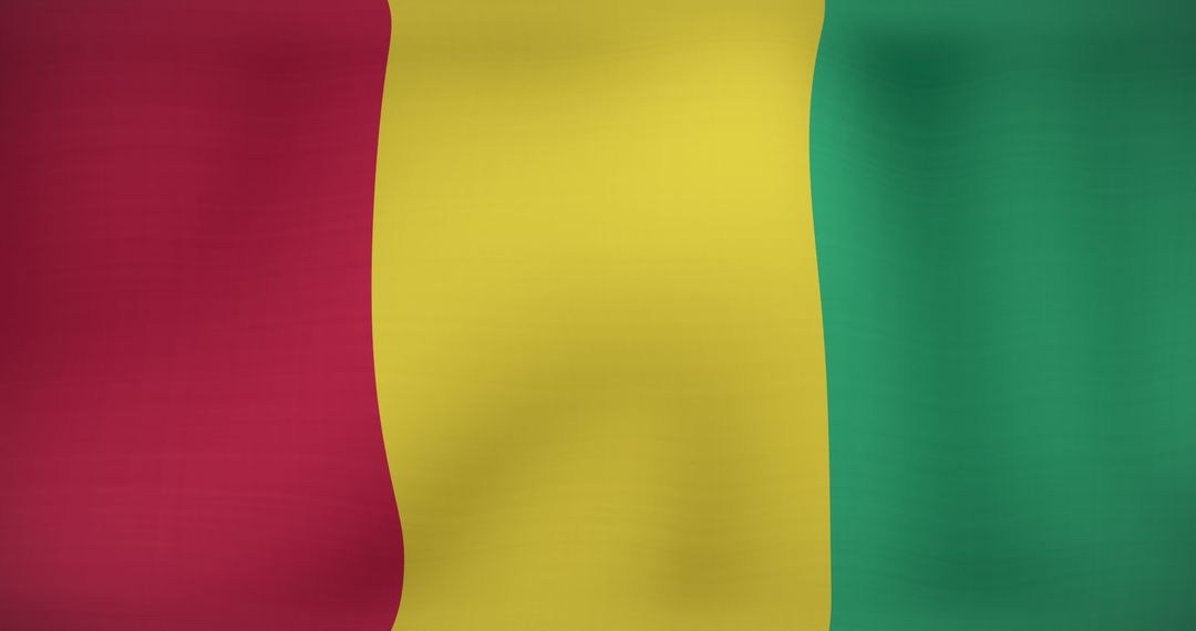 Guinea National Flag Waving in the Wind