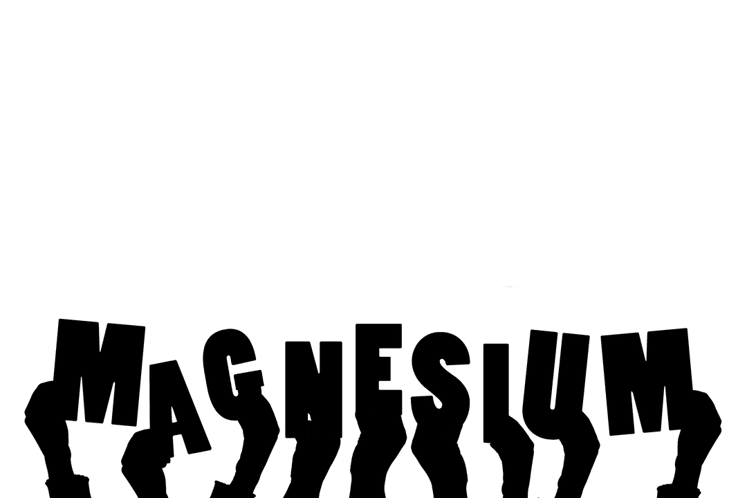 Transparent Hands Holding Magnesium Sign