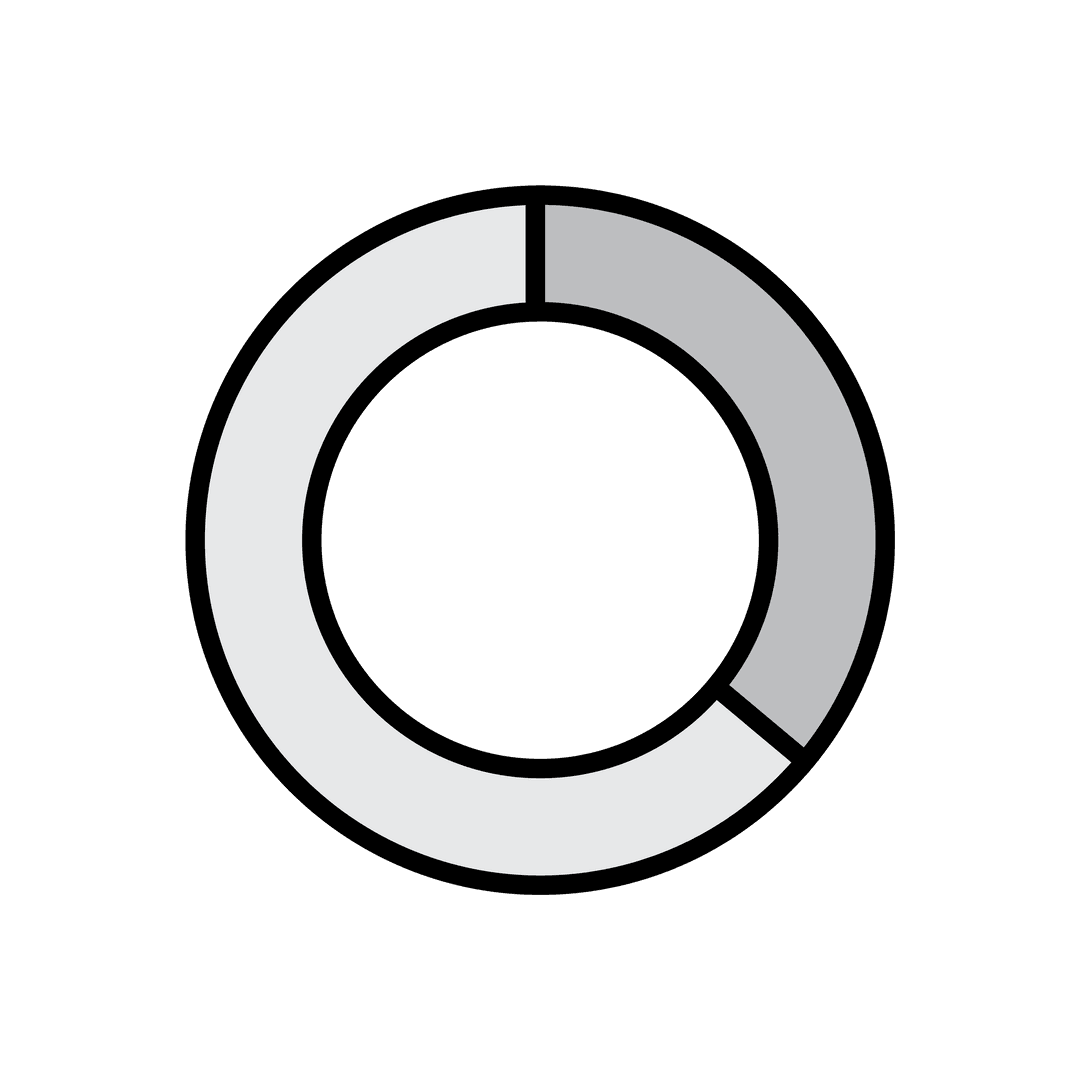 Modern Monochrome Circular Pattern on Transparent Background