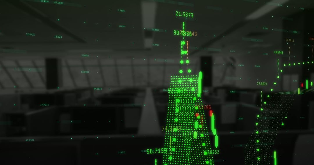 Abstract Financial Data Visualization in Modern Office