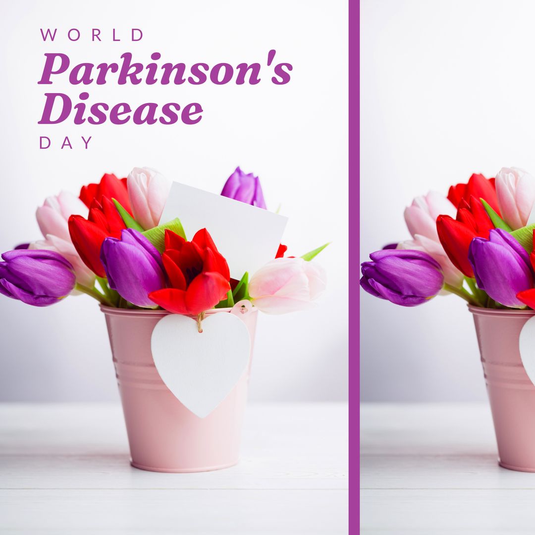 World Parkinson's Day Floral Arrangement with Card - Download Free Stock Templates Pikwizard.com