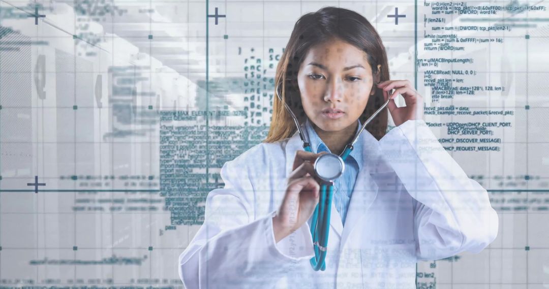 Female Doctor Analyzing Medical Data Success Solutions