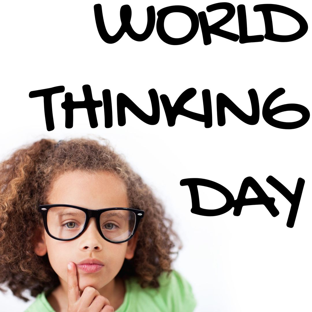Curious Child Celebrating World Thinking Day with Glasses
