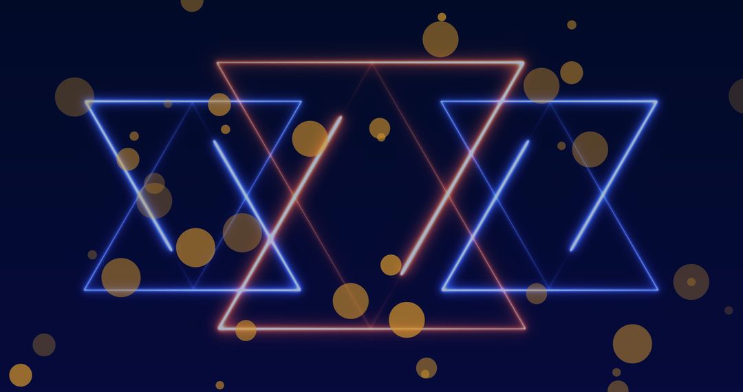 Retro Futuristic Neon Geometric Abstract Background