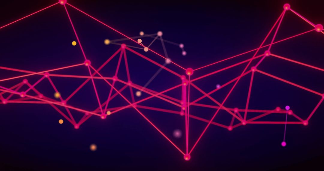 Abstract Digital Network Geometry in Futuristic Style