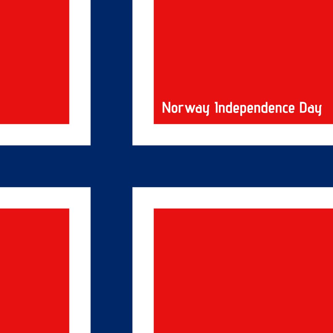 Norwegian Flag Celebrating National Independence