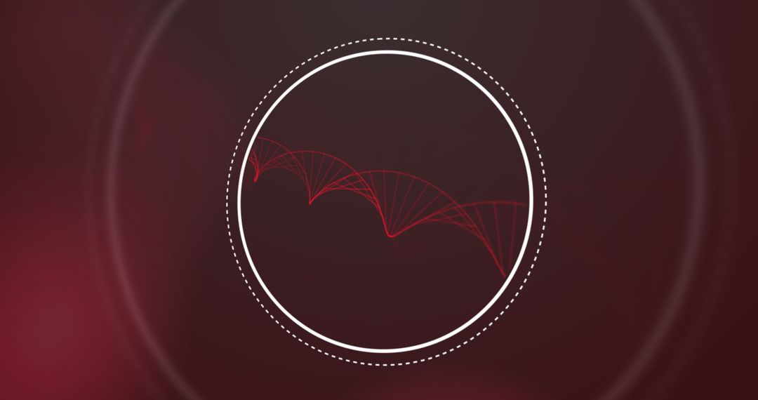 Red DNA Strand with Particles and Digital Scope Effects