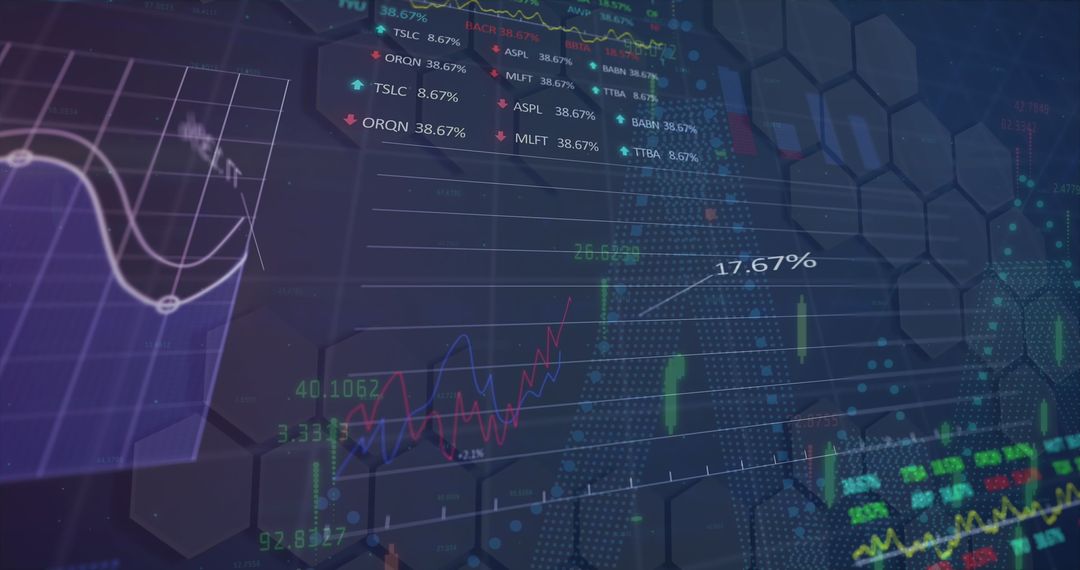 Digital Interface with Data Processing and Analytics Charts