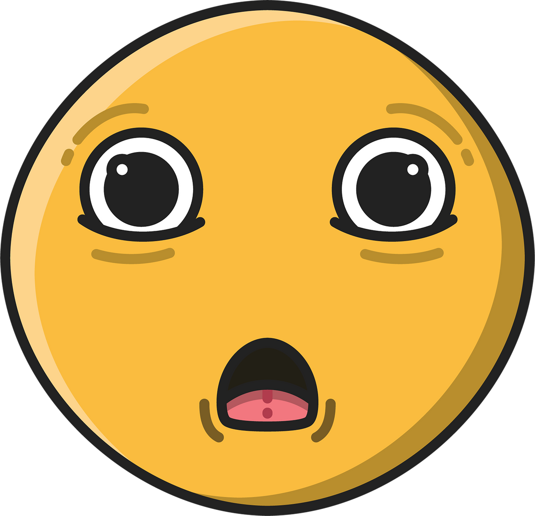 Shocked Emoji Expression on Transparent Background - Download Free Stock Images Pikwizard.com