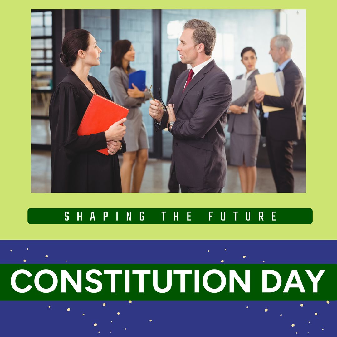 Celebrating Constitution Day with Diverse Business Team