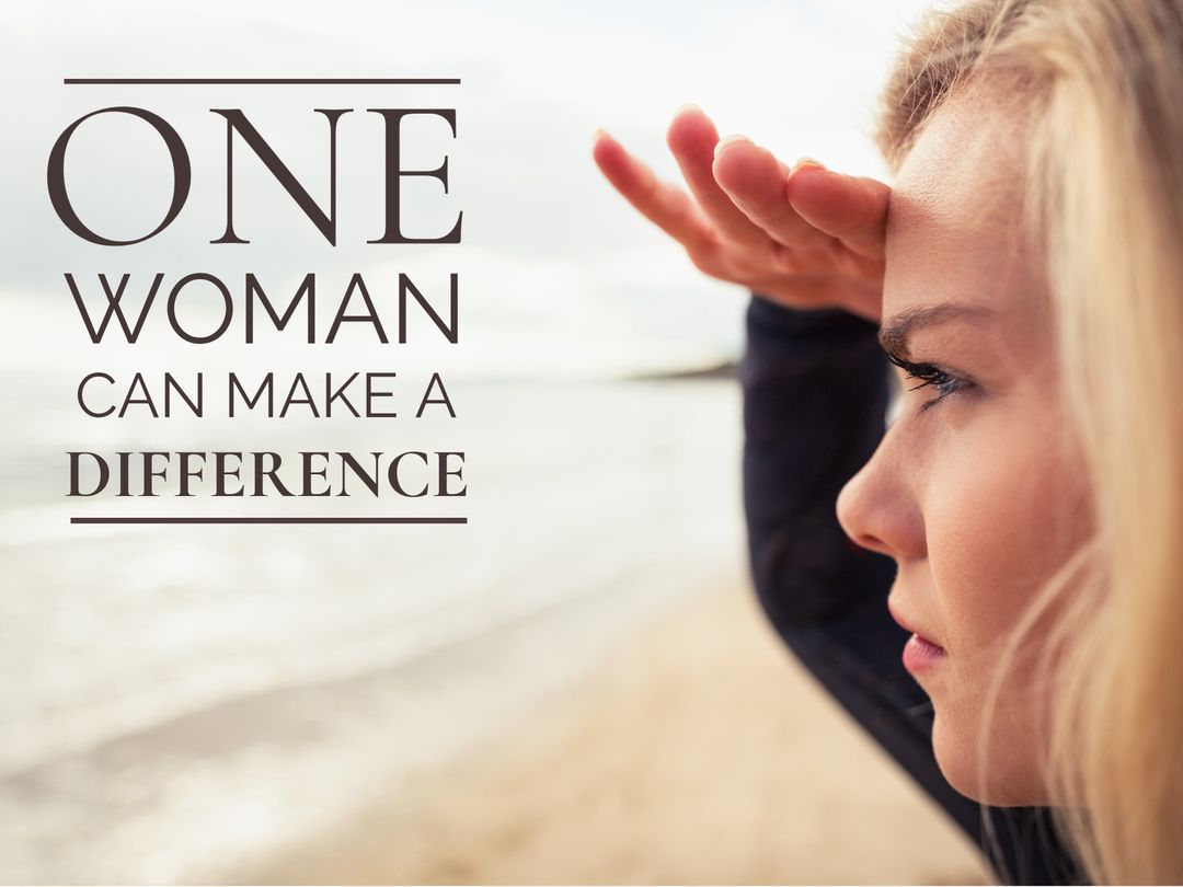 Empowered Woman Gazing with Vision for a Bright Future