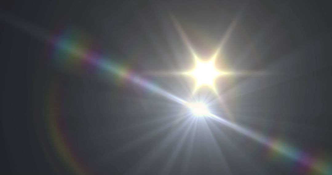 Ethereal Lens Flare with Vibrant Rainbows and Halos