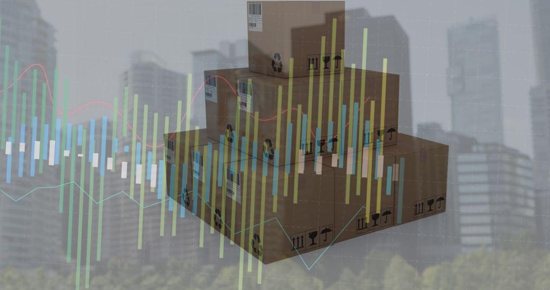 Logistics Decision-Making Using Data with Urban Skyline Background