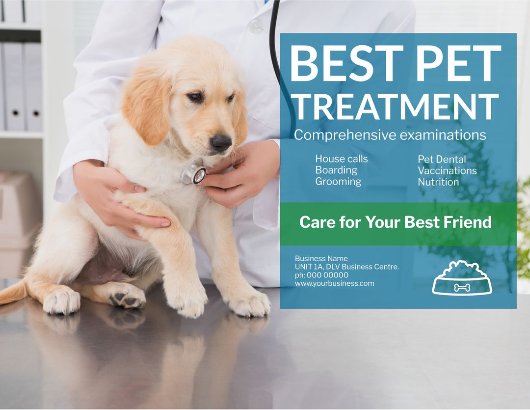 Veterinarian Performing Check-up on Puppy for Comprehensive Pet Care