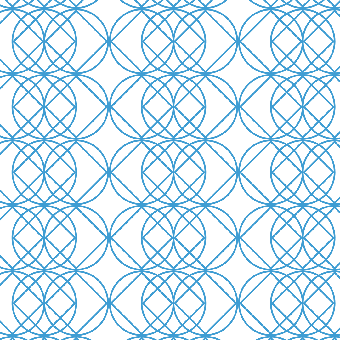 Blue Geometric Pattern on Transparent Background